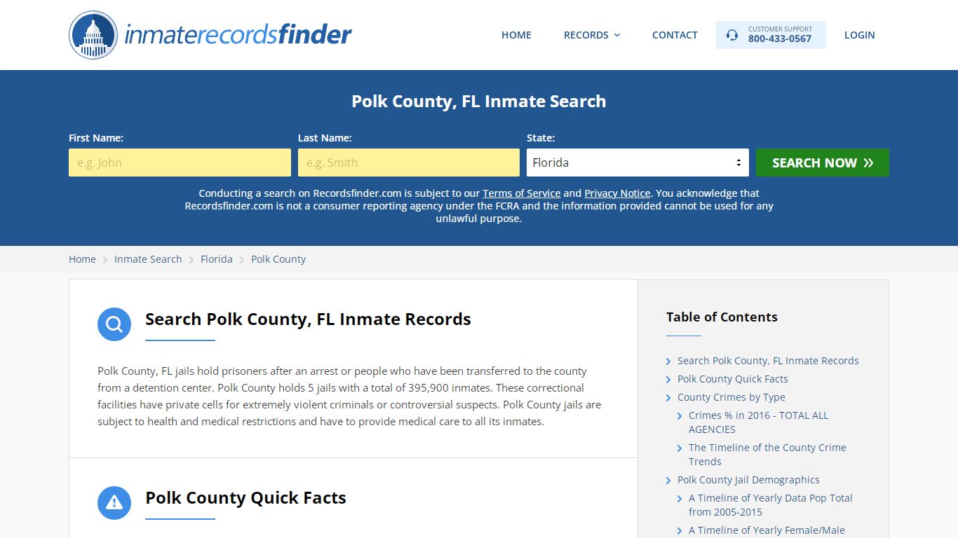 Polk County, FL Inmate Search - RecordsFinder